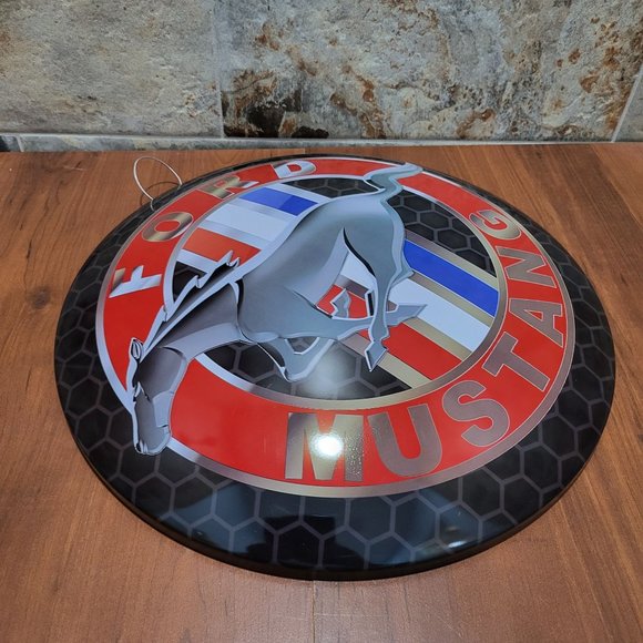 Ford Mustang  Round Sign Dome Tin Metal Sign Room Decor  Bar Man Cave - Picture 12 of 12
